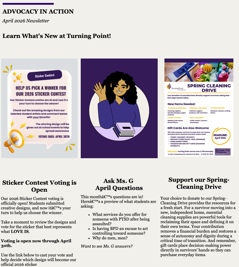 Point Newsletter - April 2026