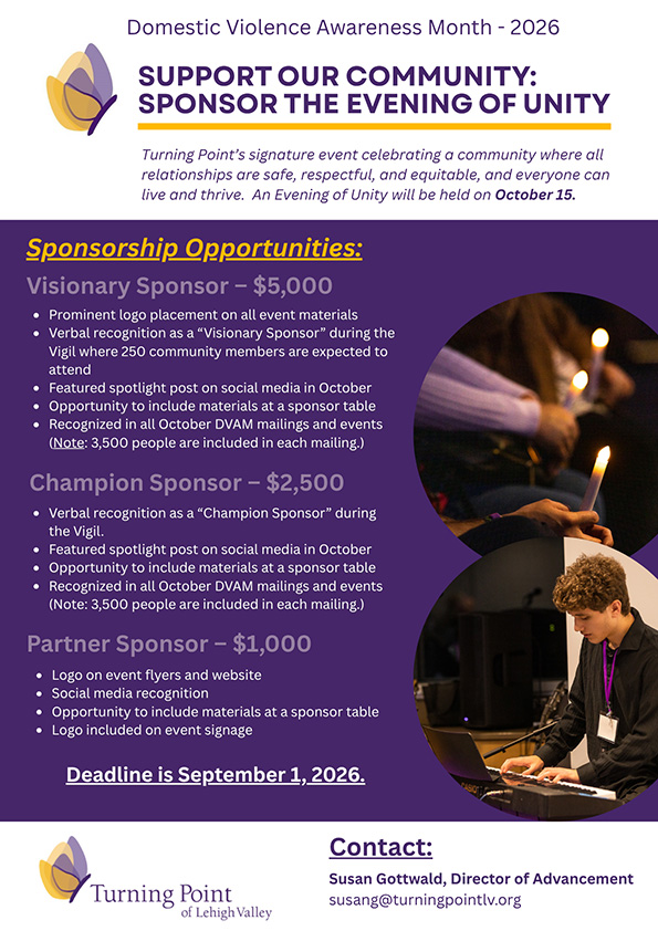An Evening of Unity Sponsorship Flyer