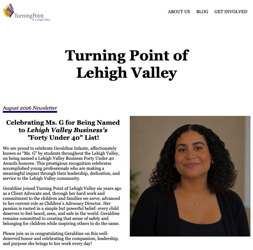 Turning Point Newsletter - August 2026